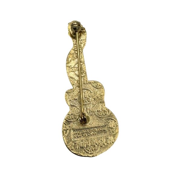 Hard Rock Cafe New Orleans Guitar Pin  Collectible Souvenir  Gold & Red - Picture 2 of 6